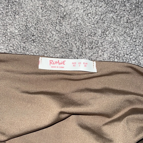 NWOT Brown tank top from Romwe size XS - Picture 3 of 6